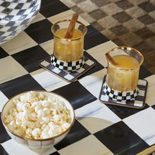 Load image into Gallery viewer, Courtly Checked Cork Back Coasters, Set of 4