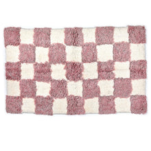 Load image into Gallery viewer, Checkerboard Pink Bath Rug