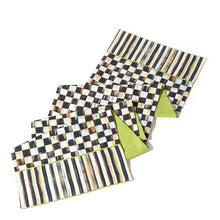 Load image into Gallery viewer, Courtly Check & Stripe Table Runner