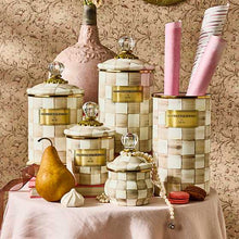 Load image into Gallery viewer, Mocha Check Lidded Sugar Bowl