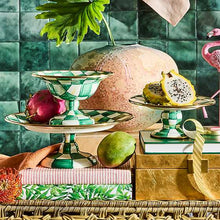Load image into Gallery viewer, Emerald Check Large Compote