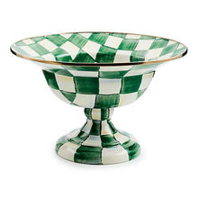 Load image into Gallery viewer, Emerald Check Large Compote