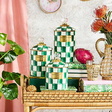 Load image into Gallery viewer, Emerald Check Medium Canister