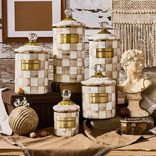 Load image into Gallery viewer, Mocha Check Large Canister