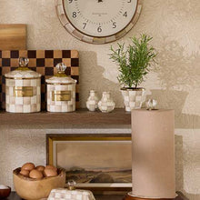 Load image into Gallery viewer, Mocha Check Salt & Pepper Shakers