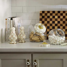 Load image into Gallery viewer, Mocha Check Large Salt & Pepper Shakers