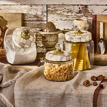 Load image into Gallery viewer, Mocha Check Medium Kitchen Canister