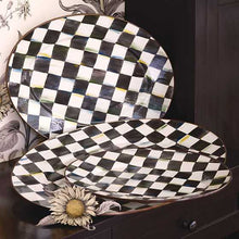 Load image into Gallery viewer, Courtly Check Enamel Oval Platter - Medium