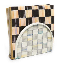 Load image into Gallery viewer, Sterling Check Enamel Napkin Holder