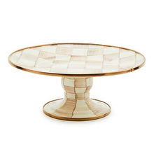 Load image into Gallery viewer, Mocha Check Mini Pedestal Platter