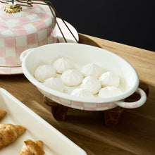 Load image into Gallery viewer, Rosy Check Medium Oval Gratin Dish