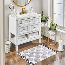 Load image into Gallery viewer, Sterling Check Enamel Toilet Tissue Storage