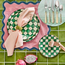 Load image into Gallery viewer, Emerald Check Charger/Plate