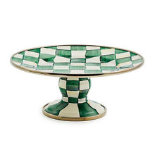 Load image into Gallery viewer, Emerald Check Mini Pedestal Platter