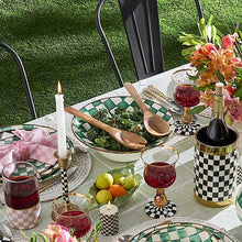 Load image into Gallery viewer, Emerald Check Salad Serving Set