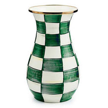 Load image into Gallery viewer, Emerald Check Tall Vase