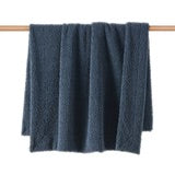 Load image into Gallery viewer, TEDDY THROW BLANKET- MIDNIGHT BLUE 50” x 60”