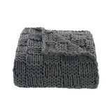 Load image into Gallery viewer, CHESS KNIT THROW- SLATE 50” x 60”