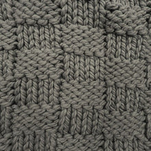 Load image into Gallery viewer, CHESS KNIT THROW- SLATE 50” x 60”
