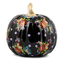 Load image into Gallery viewer, Black Flower Market Medium Pumpkin