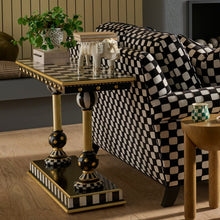 Load image into Gallery viewer, Courtly Brass & Ceramic Console Table