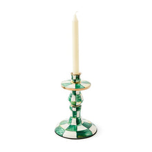 Load image into Gallery viewer, Emerald Check Small Candlestick