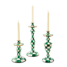 Load image into Gallery viewer, Emerald Check Large Candlestick