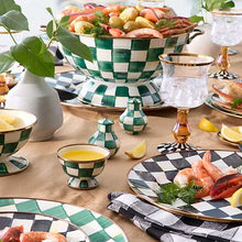 Load image into Gallery viewer, Emerald Check Salt & Pepper Shakers