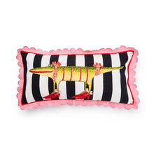 Load image into Gallery viewer, Patience Brewster Gloria Alligator Striped Lumbar Throw Pillow