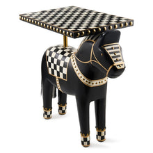 Load image into Gallery viewer, Courtly Check Carved Horse Table