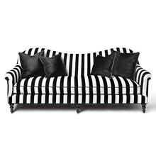 Load image into Gallery viewer, Marquee Black Stripe Chenille Sofa