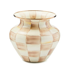 Load image into Gallery viewer, Mocha Check Large Vase