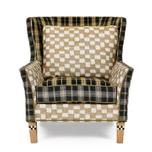 Load image into Gallery viewer, Mad for Plaid Wing Chair