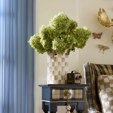 Load image into Gallery viewer, Mocha Check Pillar Vase