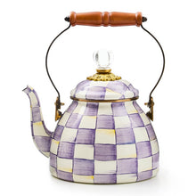 Load image into Gallery viewer, Violet Check 2 Quart Tea Kettle