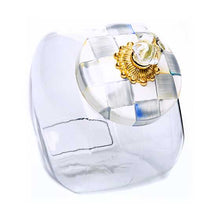Load image into Gallery viewer, Cookie Jar with Sterling Check Enamel Lid