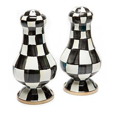 Load image into Gallery viewer, Courtly Check Enamel Large Salt & Pepper Shakers
