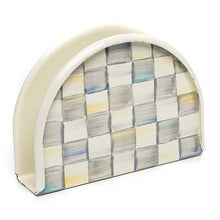 Load image into Gallery viewer, Sterling Check Enamel Napkin Holder