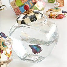 Load image into Gallery viewer, Cookie Jar with Courtly Check Enamel Lid