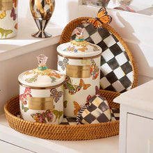 Load image into Gallery viewer, Courtly Check Rattan & Enamel Tray - Small