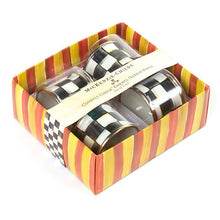 Load image into Gallery viewer, Courtly Check Enamel Napkin Rings - Set of 4