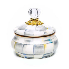 Load image into Gallery viewer, Sterling Check Enamel Squashed Pot