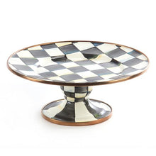Load image into Gallery viewer, Courtly Check Enamel Pedestal Platter - Mini