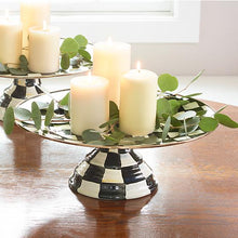 Load image into Gallery viewer, Courtly Check Enamel Pedestal Platter - Large