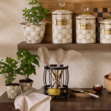 Load image into Gallery viewer, Mocha Check Utensil Caddy Set
