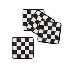 Load image into Gallery viewer, Courtly Checked Cork Back Coasters, Set of 4

