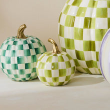 Load image into Gallery viewer, Moss Check Mini Pumpkin
