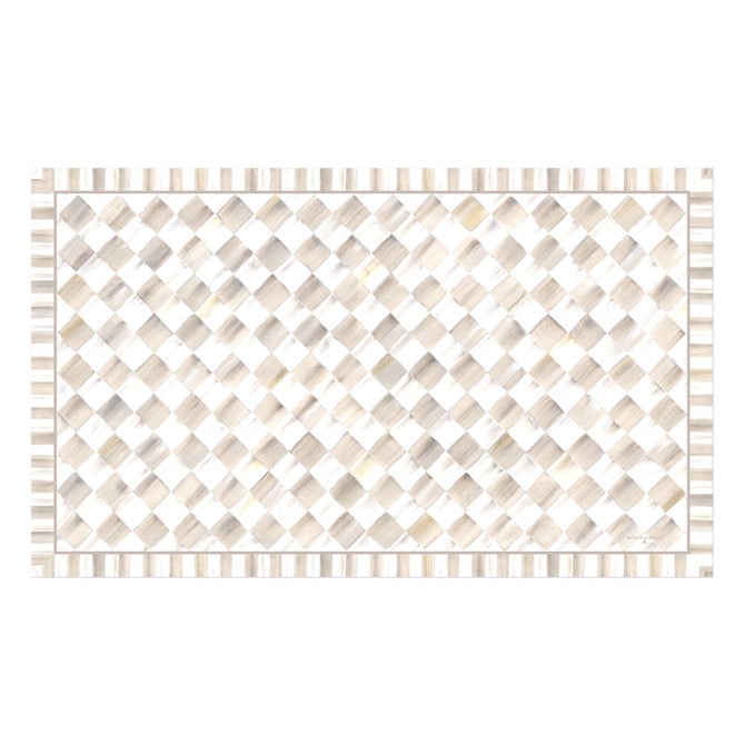 Mocha Check 3' x 5' Floor Mat