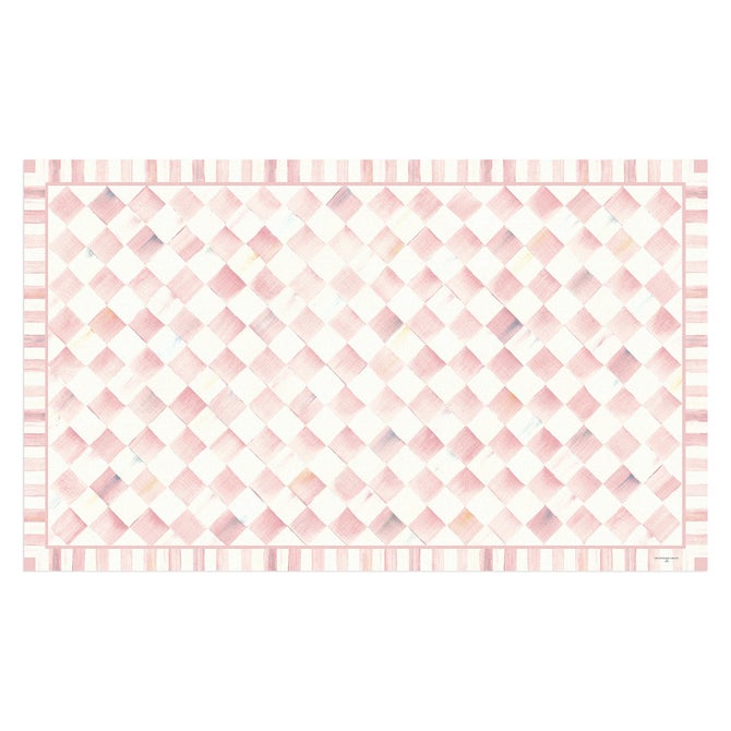 Rosy Check 3' x 5' Floor Mat