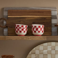 Load image into Gallery viewer, Cherry Check Breakfast Bowls, Set of 4
